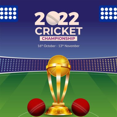 Kriket şampiyonası şablonunun pankart tasarımı. 