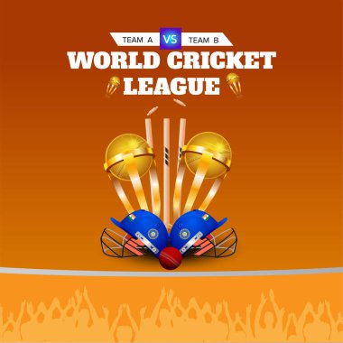 Dünya Kriket Ligi şablonunun bayrak tasarımı. 