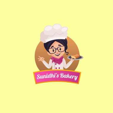 Sunidhi's bakery vector mascot logo template.   clipart