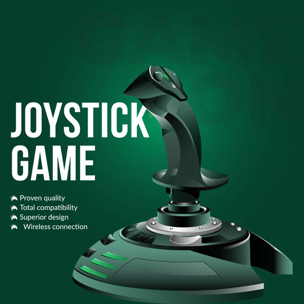 Banner Design Joystick Game Template — Stock Vector