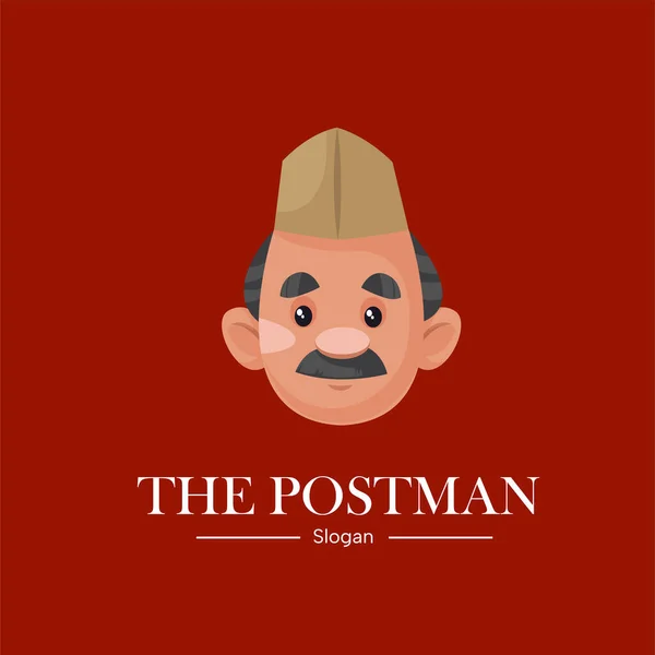 Postman Vector Mascot Logo Template — Stock Vector