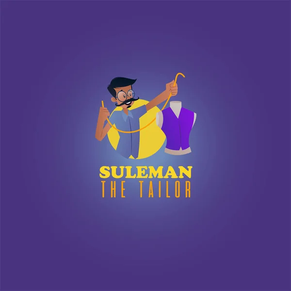Suleman Die Maßgeschneiderte Vektor Maskottchen Logo Vorlage — Stockvektor