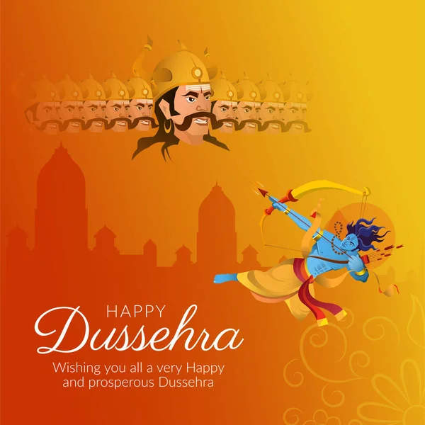 stock vector Elegant hindu happy dussehra festival banner template.