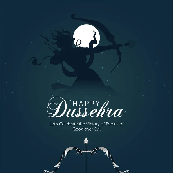 Желаю Удачи Дизайне Баннера Индийского Фестиваля Дуссехра — стоковый вектор