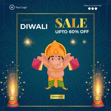 Mutlu Diwali Hint bayrağı tasarım şablonu