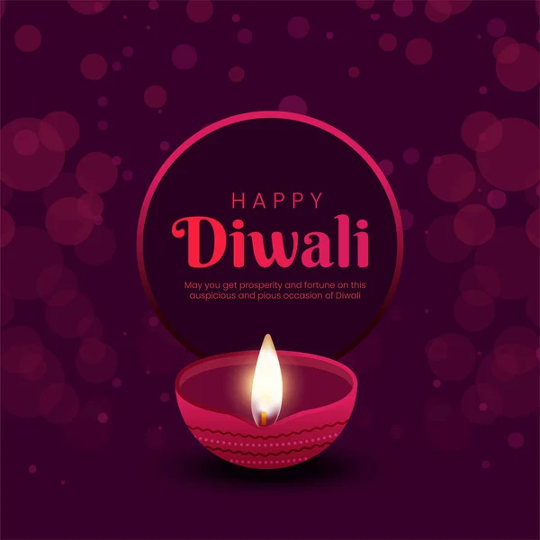 Célébration Heureux Diwali Modèle Conception Bannière Festival Indien — Image vectorielle
