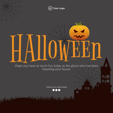 Mutlu Cadılar Bayramı 'nın pankart tasarımı.