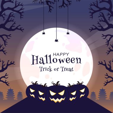 Mutlu Cadılar Bayramı 'nın pankart tasarımı.