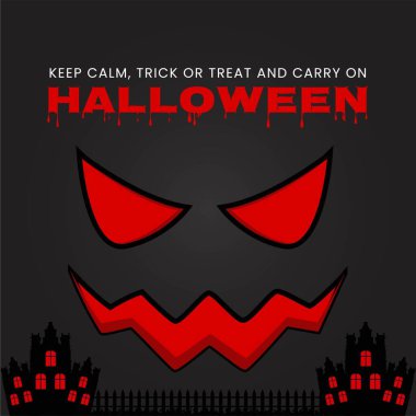 Mutlu Cadılar Bayramı afiş tasarım şablonu.