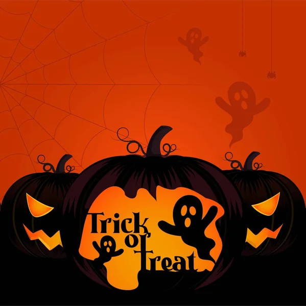 Banner Design Sablon Boldog Halloween — Stock Vector