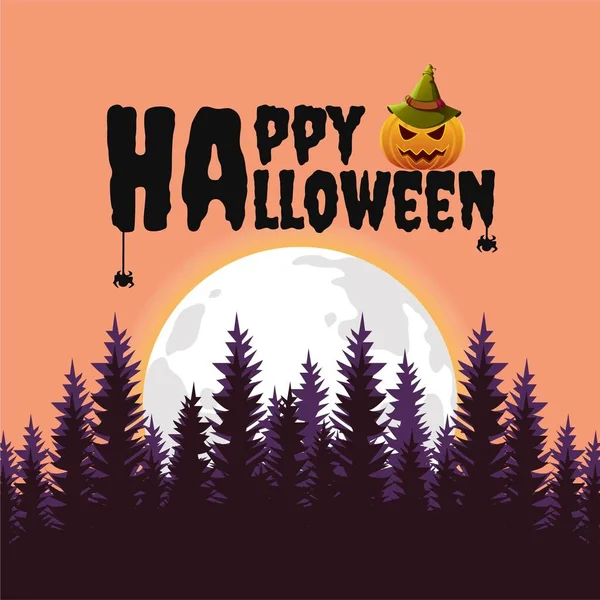 Joyeux Modèle Conception Bannière Halloween — Image vectorielle
