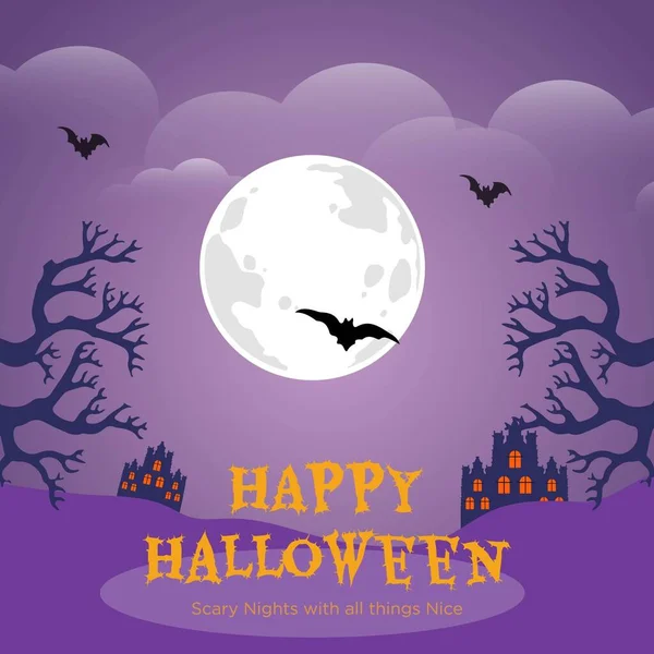 Banner Design Vorlage Für Happy Halloween — Stockvektor