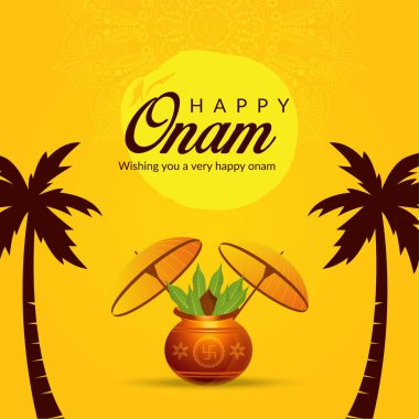 Mutlu onam festivali bayrak tasarım şablonu. 