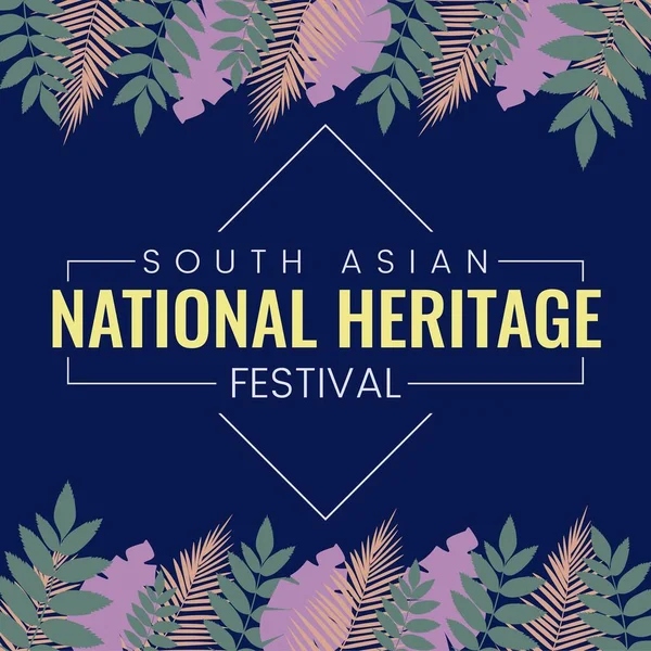 Banner Design South Asian National Heritage Festival Template — Vetor de Stock