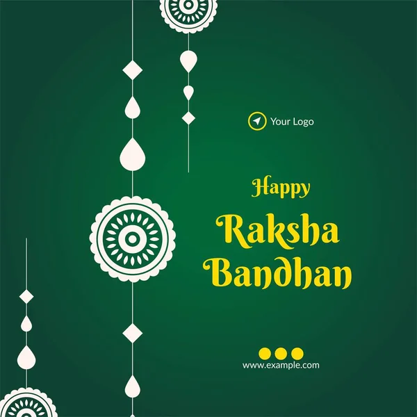Bannerdesign Des Indischen Religiösen Festivals Glücklich Raksha Bandhan Vektor Illustration Vektorgrafiken