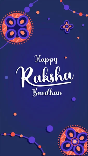 India Festival Religioso Feliz Raksha Bandhan Retrato Plantilla Diseño — Archivo Imágenes Vectoriales
