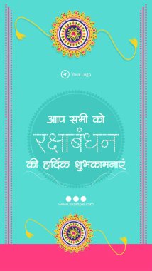 Hint dini festivali mutlu Raksha Bandhan portre tasarımı. 