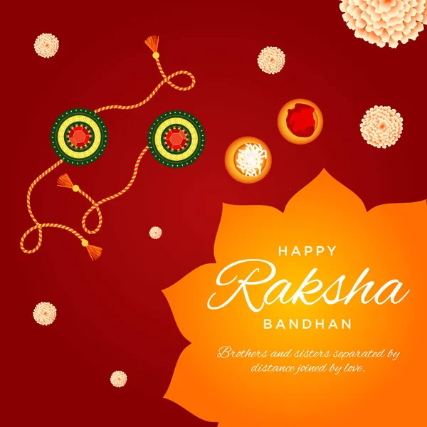 Баннерный Дизайн Индийского Традиционного Фестиваля Счастливый Шаблон Ракша Бандхан — стоковый вектор