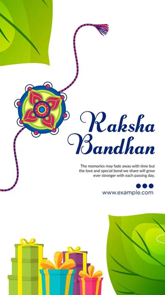 Indian Traditional Festival Happy Raksha Bandhan Portrait Template Design Royalty Free Stock Vectors