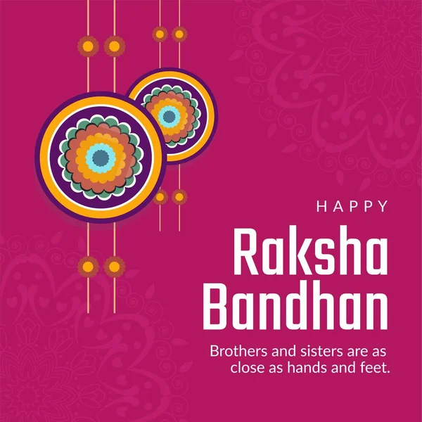 Παραδοσιακό Ινδικό Φεστιβάλ Ευτυχισμένη Raksha Bandhan Πρότυπο Πανό — Διανυσματικό Αρχείο