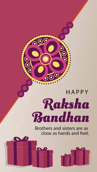 Traditional Indian Festival Happy Raksha Bandhan Portrait Template Design Royalty Free Stock Illustrations