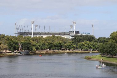 Melbourne - Avustralya - 25 Ocak - 21 Ocak 18: 00 Melbourne 'un şehir parkı