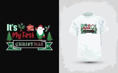 Noel tişörtü tasarımı. Moda Noel tişörtü tasarımı veya Noel afişi tasarımı veya Noel gömleği tasarımı, 