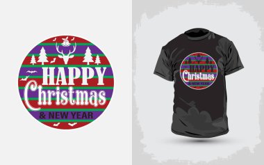 Noel tişörtü tasarımı. Moda Noel tişörtü tasarımı veya Noel afişi tasarımı veya Noel gömleği tasarımı, 