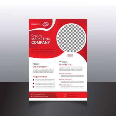 Corporate Business Flyer posteri ya da broşür kapak tasarımı arka plan, Ajans ve Şirketler Aracı Şablon Tasarımı