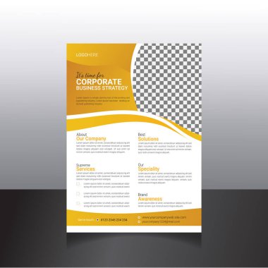 Corporate Business Flyer posteri ya da broşür kapak tasarımı arka plan, Ajans ve Şirketler Aracı Şablon Tasarımı