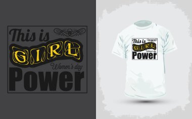 Kadınlar Günü ya da Anneler Günü ya da Anneler Günü Typography tişörtü tasarımı. Moda tişört tasarımı, klasik tipografi ve harf sanatı.