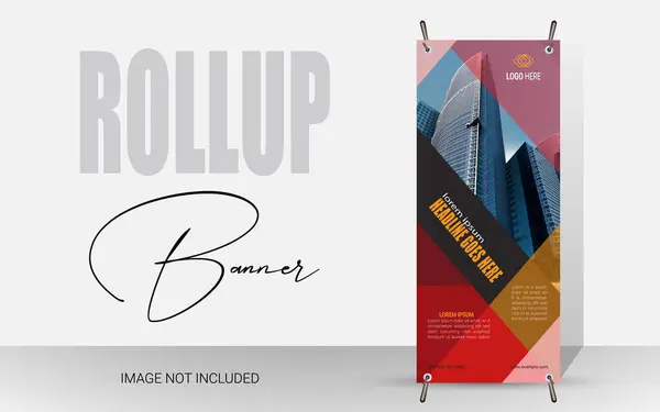 stock vector Minimal Business Agency Roll-Up. Product sale poster. Banner Template. Presentation and brochure. Corporate, real estate, creative, marketing, and advertising posters.