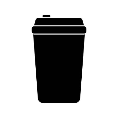 Lezzetli kahve bardağı ikonu izole edilmiş. Vektör illüstrasyonu