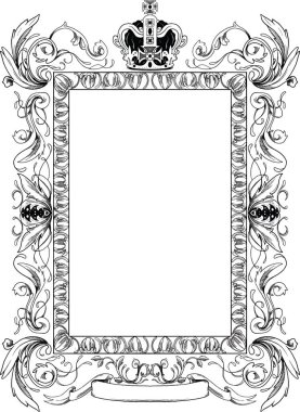 Klasik kraliyet barok süsleme vektörü