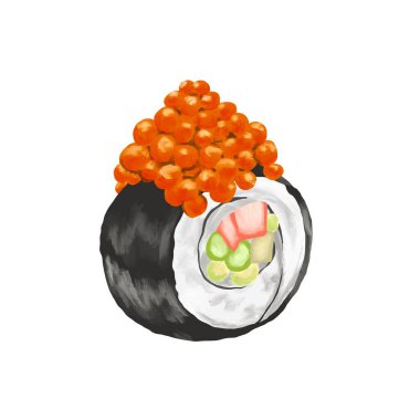 tobiko sushi menü çizimi