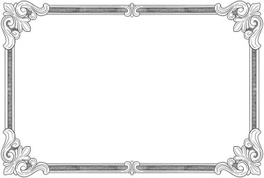 Kenarlık ve çerçeve için kraliyet parşömen illüstrasyonu