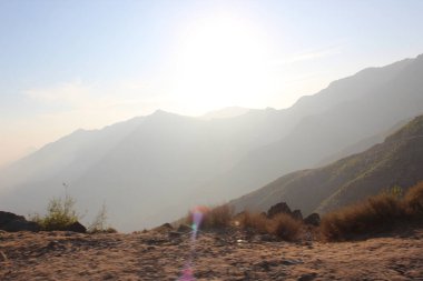 Güzel dağ manzarası. doğa arkaplanı.