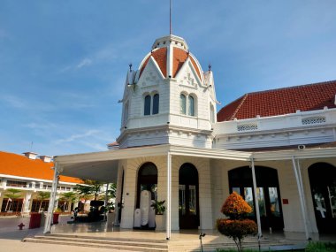 Surabaya - Endonezya, 2 Şubat 2024.Bir binayı tanımlayan mimari unsurlar Surabaya 'nın 