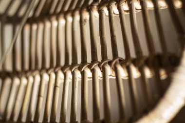 Hasır bir sandalyenin dokusu