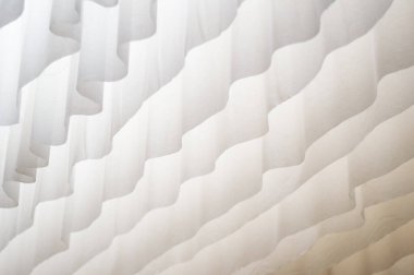 Soyut beyaz arkaplan. Beyaz kumaştan yapılmış arkaplan