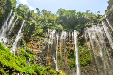 Ormanın derinliklerindeki şelale, Tayland 'daki güzel tropikal orman huay vilayeti, Tayland