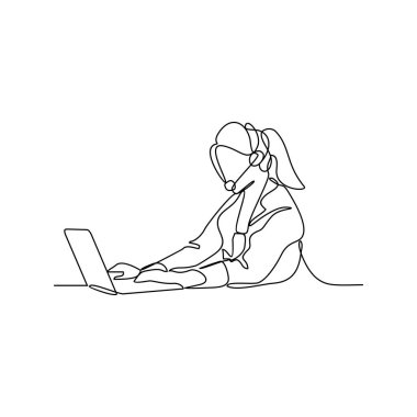 Müşteri hizmetlerinden sürekli bir hat çizimi müşterilerden çağrılar alan ve müşteri temsili illüstrasyonundan istek sunan. Müşteri hizmetleri etkinliği illüstrasyonu basit doğrusal