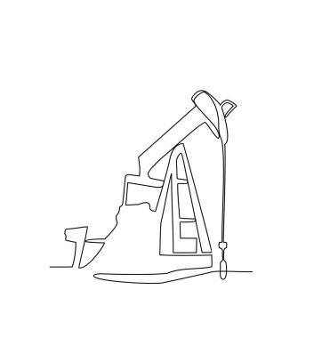Petrol ve gaz endüstrisi vektör ilüstrasyonunda petrol sondaj ekipmanlarının kesintisiz çizimi. Petrol ve doğalgaz kıyı tasarımı konsepti. Yağ ve gaz tasarımı varlığınız için uygun.