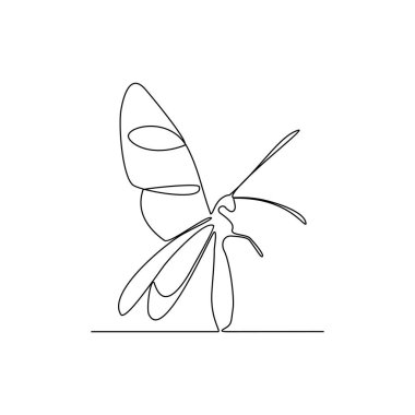 Kelebeklerin sürekli çizdiği bir çizgi uçuyor ve çiçek vektör illüstrasyonuna konacak. Hayvan temaları basit doğrusal tarzda tasarım konsepti. Değişken vücut renklerine sahip güzel bir hayvan..