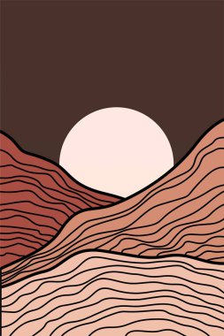 Manzara Boho Sanat Baskıları. Boho Sanat Posterleri. Galeri Duvar Dekorasyonu. Orta Çağ Modern Duvar Sanatı Dekorasyonu. Boho Ev Dekorasyonu