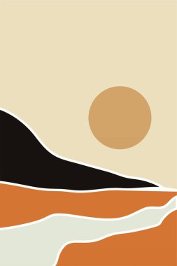 Manzara Boho Sanat Baskıları. Boho Sanat Posterleri. Galeri Duvar Dekorasyonu. Orta Çağ Modern Duvar Sanatı Dekorasyonu. Boho Ev Dekorasyonu