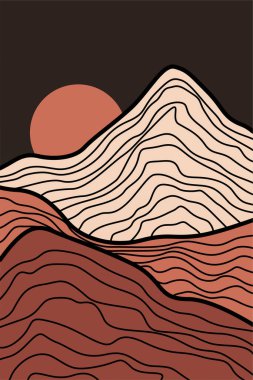 Manzara Boho Sanat Baskıları. Boho Sanat Posterleri. Galeri Duvar Dekorasyonu. Orta Çağ Modern Duvar Sanatı Dekorasyonu. Boho Ev Dekorasyonu