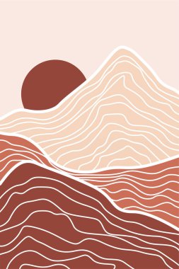 Manzara Boho Sanat Baskıları. Boho Sanat Posterleri. Galeri Duvar Dekorasyonu. Orta Çağ Modern Duvar Sanatı Dekorasyonu. Boho Ev Dekorasyonu