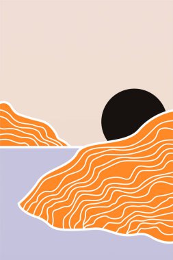 Manzara Boho Sanat Baskıları. Boho Sanat Posterleri. Galeri Duvar Dekorasyonu. Orta Çağ Modern Duvar Sanatı Dekorasyonu. Boho Ev Dekorasyonu