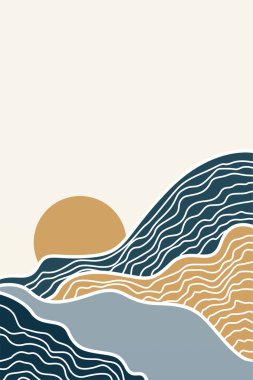 Manzara Boho Sanat Baskıları. Boho Sanat Posterleri. Galeri Duvar Dekorasyonu. Orta Çağ Modern Duvar Sanatı Dekorasyonu. Boho Ev Dekorasyonu